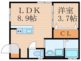 BRONTE明石Ⅱの物件間取画像